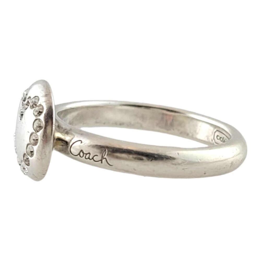 COACH Sterling Silver Heart Ring Size 7.25 #18043 - Picture 2 of 9